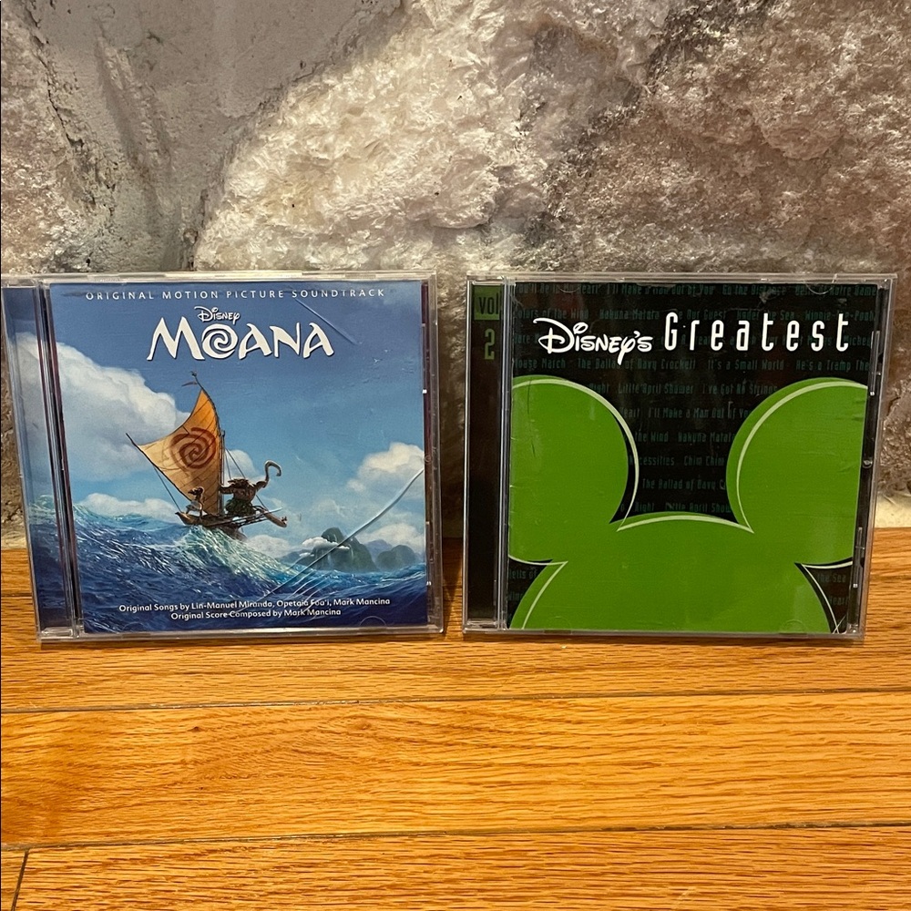 Disney Moana and Greatest Hits CDs